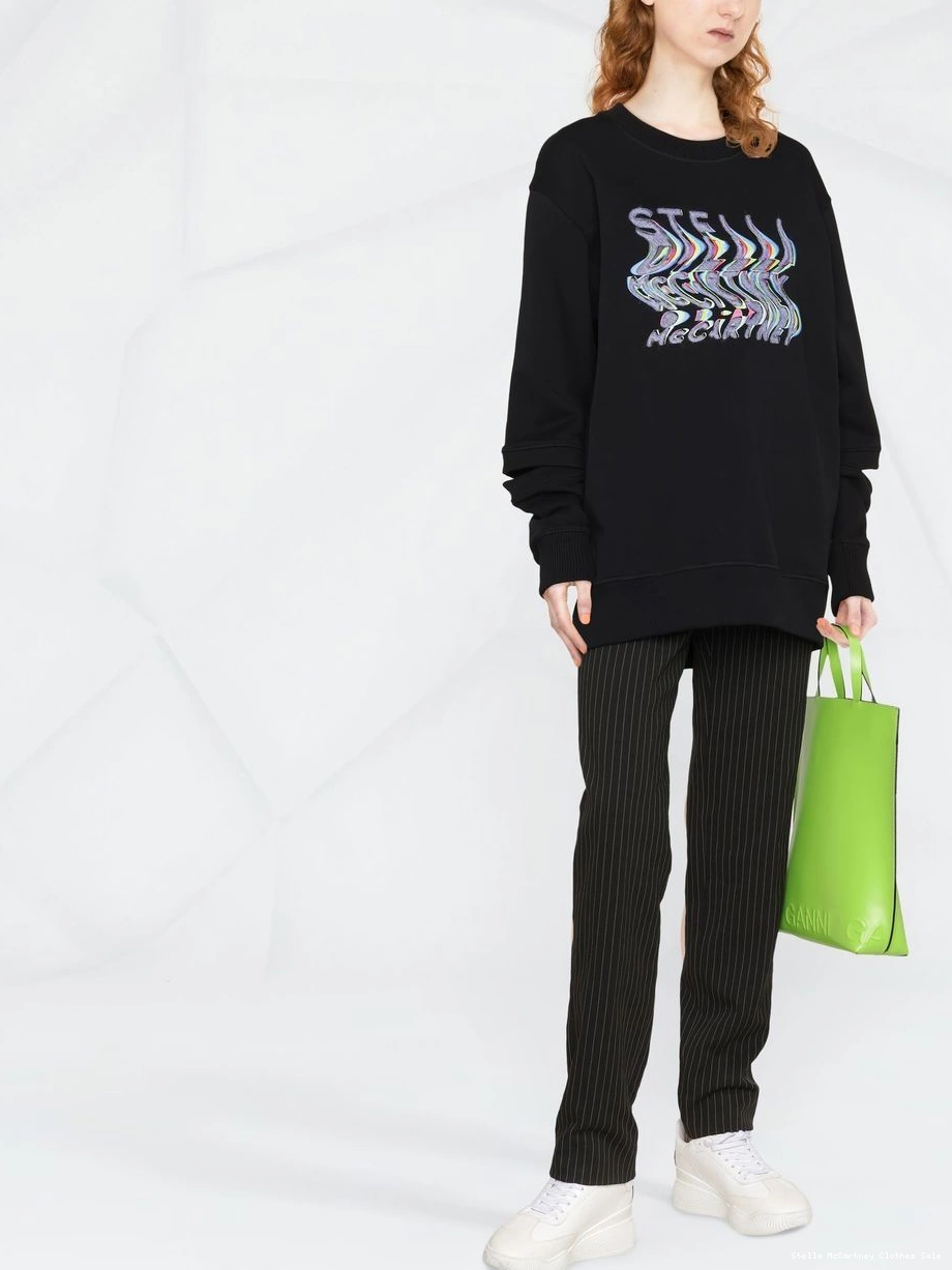 Cheap Stella warped-logo sweatshirt Women oversized McCartney 0718
